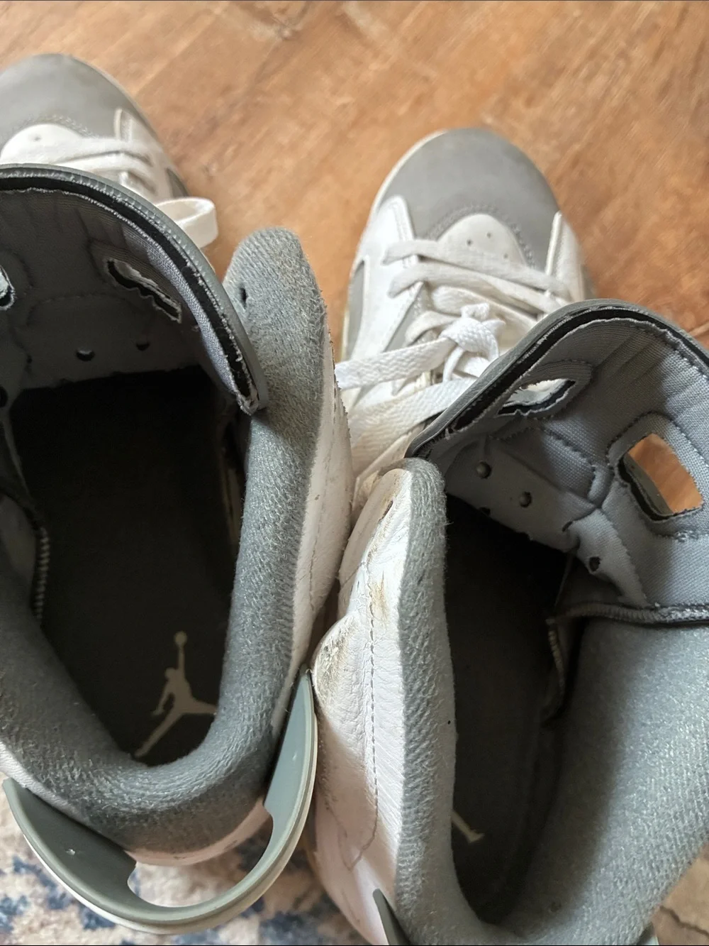 Jordan Men's High-Top Sneakers in White and Gray